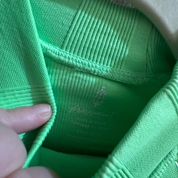 NWT free people movement- Size S -offside layer in Lime Zest - Picture 10 of 10